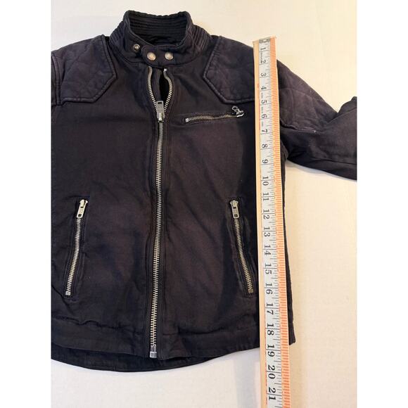 Polo Ralph Lauren Women's XS Black Quilted Cotton Moto Zip Up Jacket - Picture 8 of 9